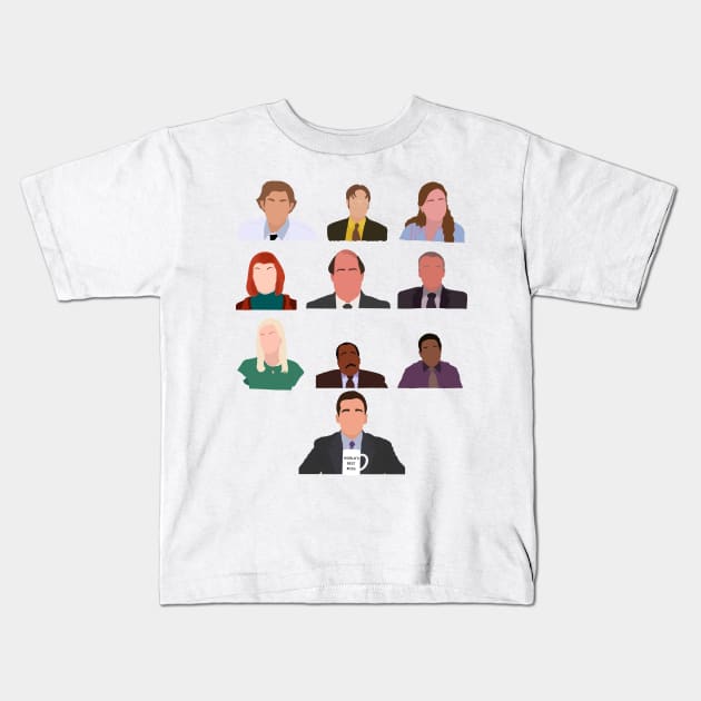 The Office Character Design Kids T-Shirt by JadesCanvas